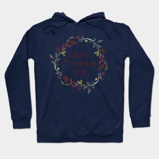 Merry Christmas Y'all Wreath Hoodie